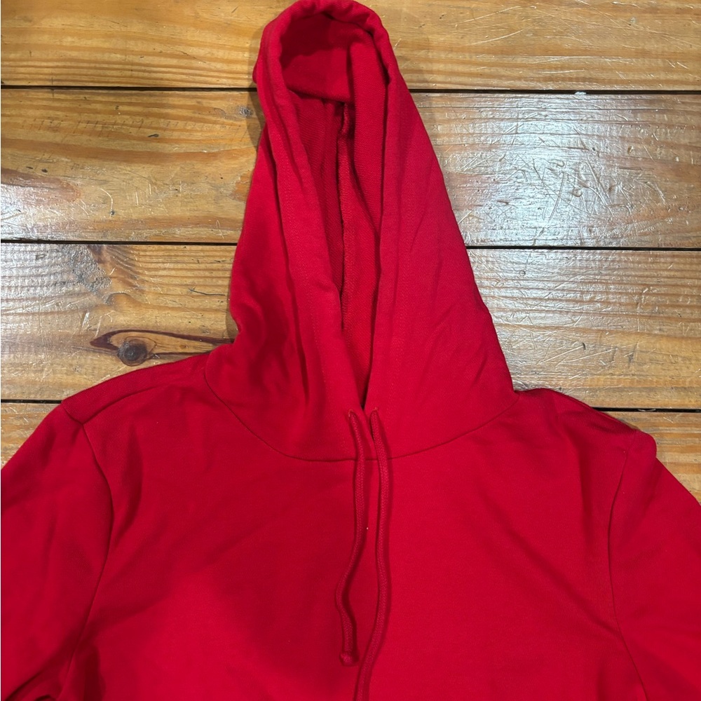 (643) +RED HOODIE DRESS - Picture 3 of 7
